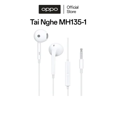 Tai nghe có dây 3.5mm OPPO MH135, có mic đàm thoại, dây dài 1m2 - Chỉ tương thích với sản phẩm OPPO