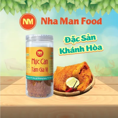 Mực cán tẩm gia vị 250g đặc sản Nha Trang đồ ăn vặt snack food thức ăn