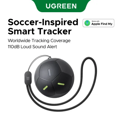 Thiết kế bóng đá UGREEN FineTrack Chống mất Bluetooth5.0 Finder Tracker Finder IP68 Bộ định vị chống nước tương thích với iOS