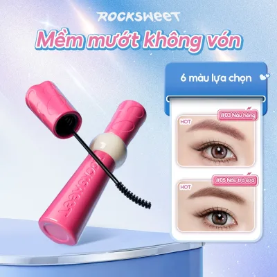 ROCKSWEET Mascara Lông Mày 2.0 – Họa Tiết Mờ Nhung Cho Lông Mày Trông Tự Nhiên, Chống Thấm Nước, Chống Mồ Hôi, Chống Nhòe. Một Cú Vuốt Mang Lại Màu Sắc Phong Phú, Thân Thiện Với Người Mới Bắt Đầu