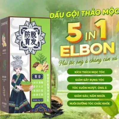 Hộp 10 Gói Dầu Gội Thảo Mộc Chiết Xuất Củ Gừng Giảm Rụng Tóc, Kích Thích Mọc Tóc