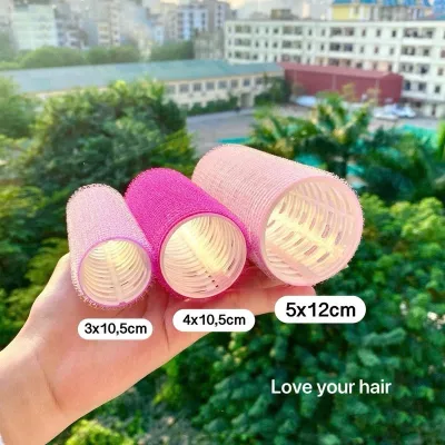 Lô cuốn uốn tóc mái bay LÕI NHÔM SIÊU TO kẹp làm phồng chân tóc sóng nước quấn xoăn tự dính iLita size lớn 10cm, 12cm