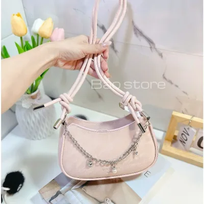 Túi xách nữ đeo vai thời trang đi tiệc chất da nhung size 18 đeo chéo đựng vừa điện thoại - TX07