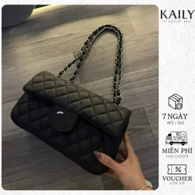 Túi Xách đeo chéo trần chám sz25cm bản 2 nắp -chất liệu da sần cao cấp.túi xách hottrend phong cách trẻ