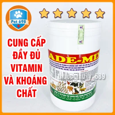 ADE-MIX 1kg trộn thức ăn cung cấp vitamin, khoáng chất thiết yếu cho gia súc, gia cầm, thủy cầm