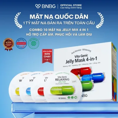 Combo 10 Mặt Nạ BNBG Mix Hỗ Trợ Phục Hồi Da BNBG Vita Genic Jelly Mask 30ml