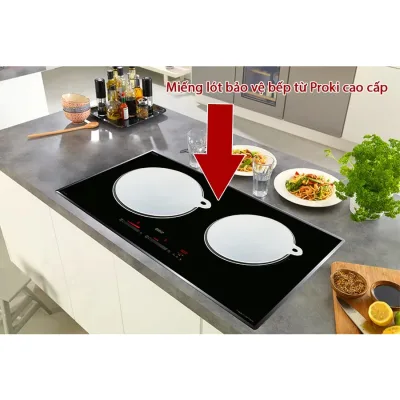 Miếng lót bếp từ Proki, đĩa chuyển nhiệt bếp từ - Miếng lót bàn ăn silicone chống cháy, cách nhiệt đa năng xuất Nhật