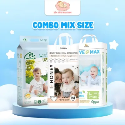 Bỉm Honey Premium Mẫu Mới, Tã Bỉm Dán/Quần Love Max, Tã Momo Nature Chính Hãng Size NB/S/M/L/2XL/3XL/4XL Cho Bé