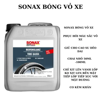 Sonax dưỡng bóng lốp , bảo dưỡnng vỏ xe phục hồi màu đen gốc vỏ xe kéo dài tổn thọ của vỏ xe
