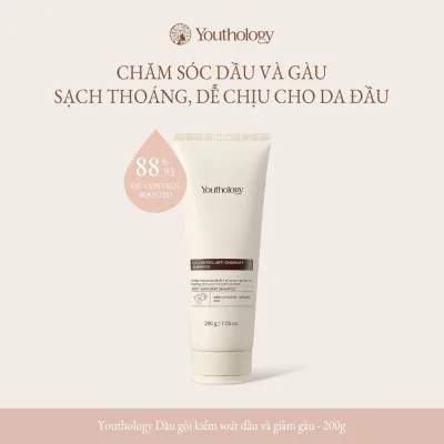 Youthology Dầu gội kiểm soát dầu và giảm gàu 200g Chăm sóc dầu và gàu Sạch thoáng, dễ chịu cho da đầu