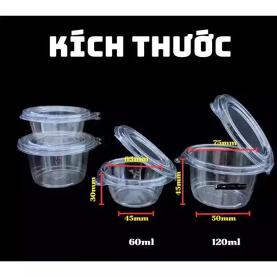 100 hũ sốt liền hũ liền 2oz 4oz đựng sốt tiện lợi