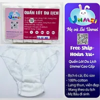 SET 6 QUẦN LÓT GIẤY COTTON UNMEI DÙNG 1 LẦN CHO MẸ BẦU MẸ SAU SINH/SINH VIÊN HỌC QUÂN SỰ/ DU LỊCH ( HÀNG LOẠI 1)