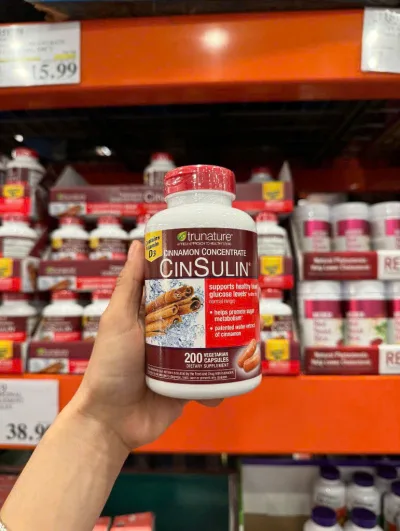 Viên uống hỗ trợ cân bằng đường huyết Trunature Advanced Strength CinSulin USA