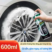 Chai xịt vệ sinh lốp xe ô tô xe máy, dưỡng bóng lốp xe đen, bảo vệ lốp ô tô TIRE dạng bọt 600ml