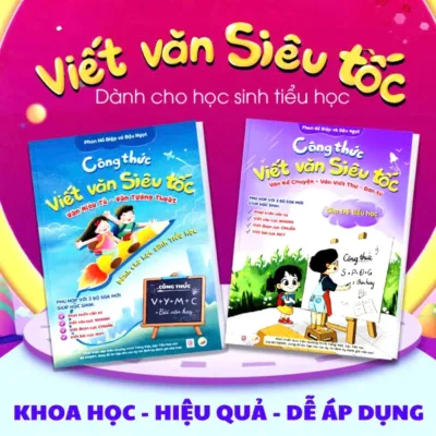 Sách in màu - Công thức Viết văn Siêu tốc ( Combo 2 Quyển )- dành cho bậc Tiểu học!