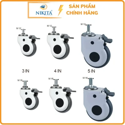 Bánh xe giường bệnh, bánh xe y tế, bánh xe nội thất TPR, bánh xe đẩy TPR