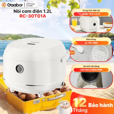 Nồi cơm điện tử Gaabor RC-30T01A dung tích 1.2 lít 5 chế độ nấu đa năng lòng nồi chống dính giữ ấm đến 24H