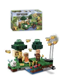 Bộ xây dựng Minecraft Trang trại ong, chuồng ong, quà tặng cho trẻ em, tương thích với 21165