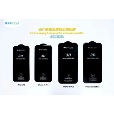 Miếng Dán Kính Cường Lực KuZoom Chống Nhìn Trộm Cho iPhone 15, 15 Plus, iPhone 15 Pro, iPhone 15 Pro Max - TFL Shop - Phụ Kiện Điện Thoại