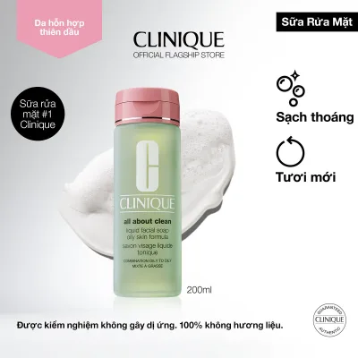 Sữa rửa mặt sạch thoáng sáng mịn Clinique Liquid Facial Soap - Cleanser 200ml