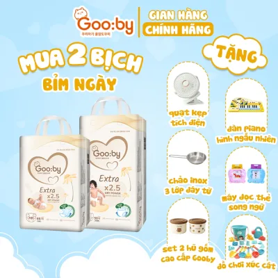 2 Bịch Tã/bỉm Gooby Extra mềm mại, chống tràn, siêu thấm hút đủ size cho bé 4-30KG