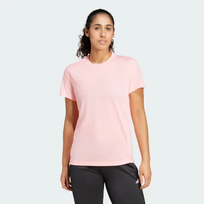 Adidas Training Big Performance Logo Train Essentials Women's Workout T-Shirt Pink Ix0994