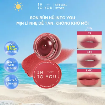 Son Bùn Hũ INTO YOU Mịn Lì Nhẹ Dễ Tán, Không Khô Môi Dùng Cho Môi Và Má 5g