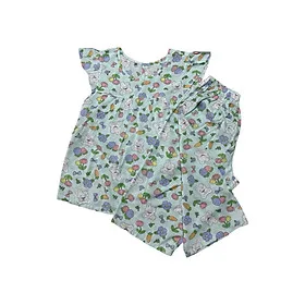 Đồ bộ nữ,đồ ngủ lửng mặc nhà vải lanh BL 145 họa tiết dễ thương size 45-70kg