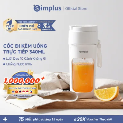 Simplus Máy xay cầm tay Cốc Đi Kèm Uống Trực Tiếp 400ML ZZJH008 - Bảo Hành 1 Năm 1 Đổi 1