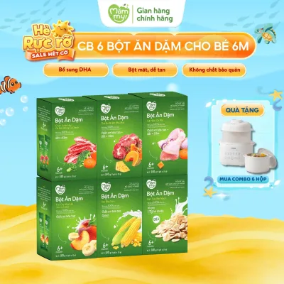 Combo of 6 Boxes of Mammy Baby Food Complete for Babies Including Oatmeal Milk Powder, Colostrum, Summer Fruits, Pork Rib Porridge, Beef and Chicken Stew