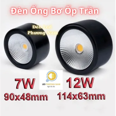 Đèn Lon Ốp Nổi 7w/12w, Đèn Ống Bơ Trang Trí Nội Thất Mẫu Mới