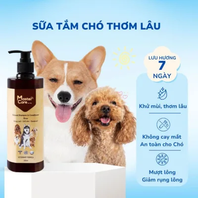 Sữa Tắm Cho Chó Ngăn Ngừa Ve Ghẻ Nấm Khử Mùi Hôi Và Làm Mượt Lông Lưu Hương 7 Ngày MASTERCARE 250 ML