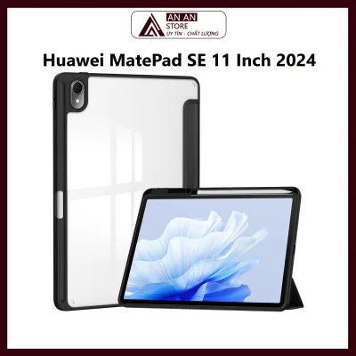 Bao Da Cover Cho Huawei MatePad SE 11 Inch 2024 Lưng Trong Khe Bút Máy Tính Bảng
