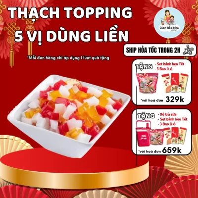 Thạch rau câu trái cây cao cấp các loại dùng liền siêu ngon - nguyên liệu trà sữa