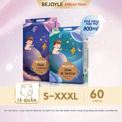 60 miếng Tã/bỉm quần dán Bejoyle/Premium chống tràn hiệu quả đủ size S/M/L/XL/XXL/XXXL cho bé từ