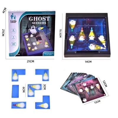 Bộ Đồ Chơi Xếp Hình Đèn Pin Bắt Ma Ghost Catchers Board Game Gồm 30 Thẻ 60 Cấp Độ Giúp Bé Phát Triển Tư Duy Trí Tuệ