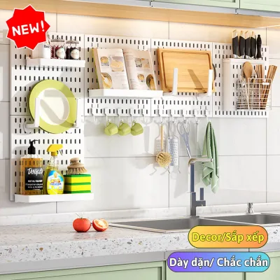 Kệ dán tường nhà bếp bảng pegboard gắn tường bàn làm việc SG.DECOR house tiết kiệm không gian chịu tải tốt không làm hỏng tường