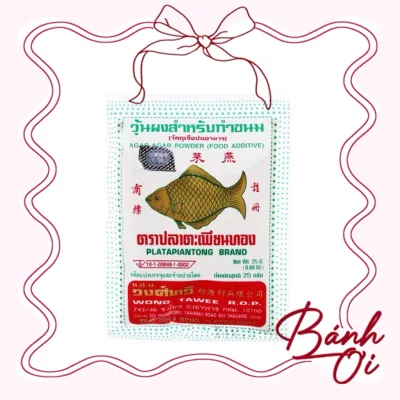 Bột rau câu Con Cá Vàng Thái Lan 25g, Bột rau câu giòn - Nguyên liệu làm thạch, bánh flan, jelly, desser