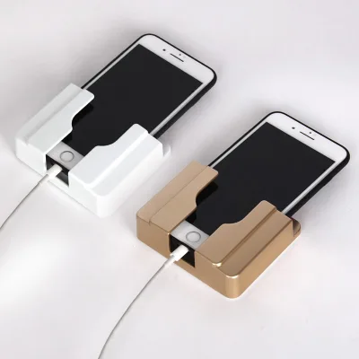 COMBO 2 Kệ Dán Tường Để Remote, Đồ Dùng/ Giá Đỡ Sạc Điện Thoại - Có Móc Treo Giữ Dây Điện 88245