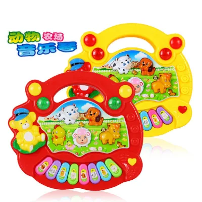 Đồ chơi đàn piano hình động vật chạy pin phát nhạc và đèn sáng cho bé-đồ chơi giáo dục sớm cho bé