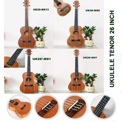 Ukulele tenor 26' gỗ nguyên tấm cao cấp(tặng GT pick gảy