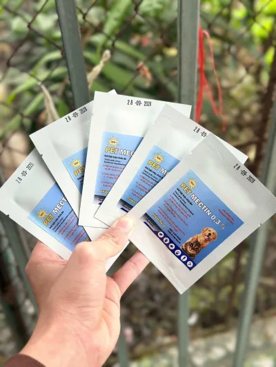 Combo of 5 Packs of Petmectin Mixed Food to Clean Ticks, Lice and Fleas for Dogs and Cats