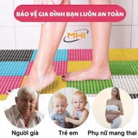 Miếng Thảm Nhựa Ghép Trải Sàn - Tấm nhựa lót sàn nhà vệ sinh, chống trơn nhà tắm