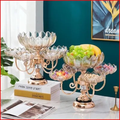 Khay Mứt Tết 5 Cánh Sen Xoay 360 Độ Đựng Bánh Kẹo Hoa Quả Đồ Ăn Vặt Trang Trí Phòng Khách Sang Trọng
