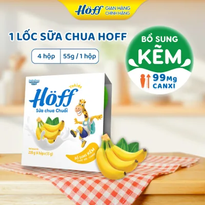 Sữa chua HOFF cho bé ăn dặm trẻ em từ 6 tháng tuổi vị hoa quả - 1 Lốc (4 hộp x 55g)
