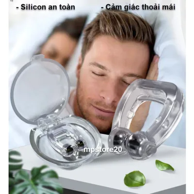 Thiết bị kẹp mũi Silicon hỗ trợ giảm ngủ ngáy - Giúp cải thiện giấc ngủ cả gia đình