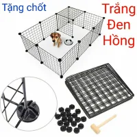 Sỉ lẻ tấm lưới ghép chuồng cho chó mèo 3 màu trắng đen hồng