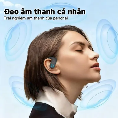 Thời gian chơi 26 giờ, Âm thanh trầm sâu, DG01, Thích hợp thể thao và làm việc, Mic kép, Dễ mang theo, Nhét tai mềm mại, Thiết kế thoải mái, Xoay 180°, Hỗ trợ Android & iOS, Tai nghe không dây Bluetooth 5.4