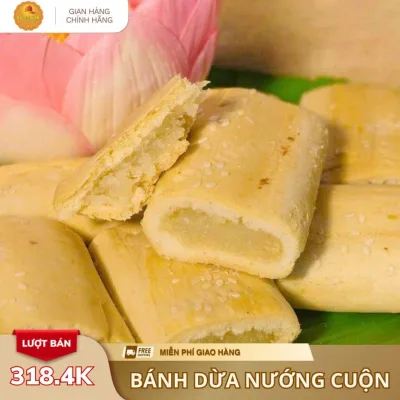 Bánh Dừa Sữa Cuộn Mềm Xốp Với Hương Vị Sữa Béo Ngậy Hộp 400Gram