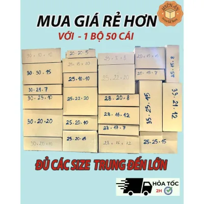 Thùng hộp carton size nhỏ, thùng giấy đóng hàng nhiều kích thước